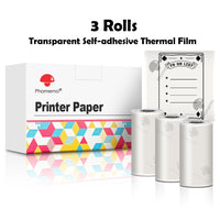 3 Roll Transparent Self-adhesive Thermal Film