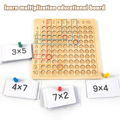 Wooden Montessori Multiplication Board Game