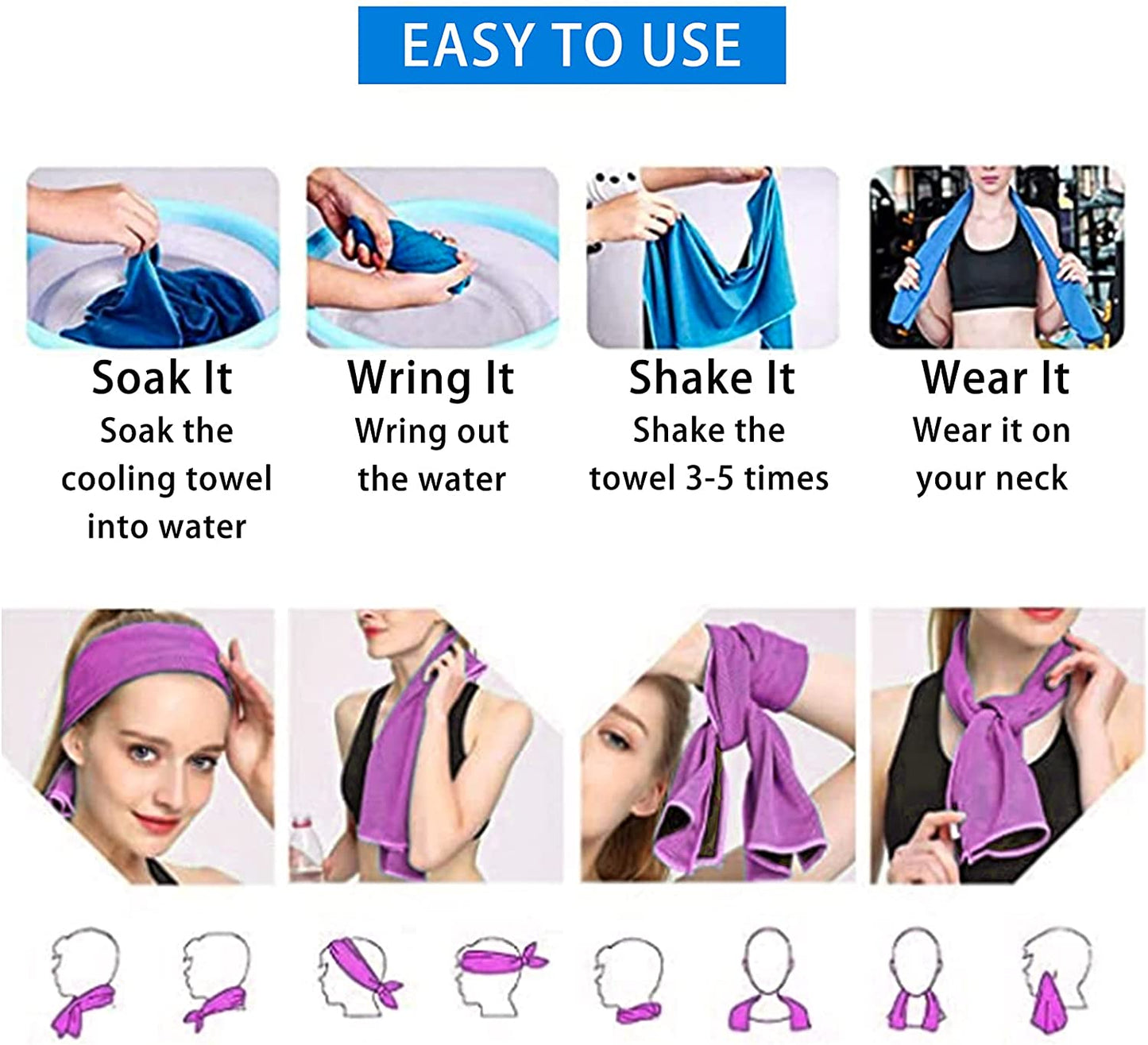 Cooling Workout Towel Ice for Neck